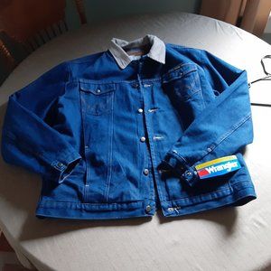Men's Wrangler Blanket Lined Denim Jacket-NWT